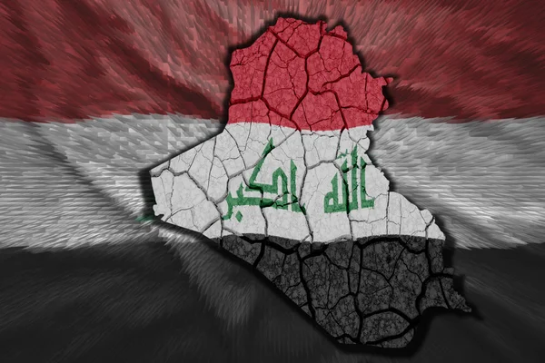 Irácký mapa — Stock fotografie