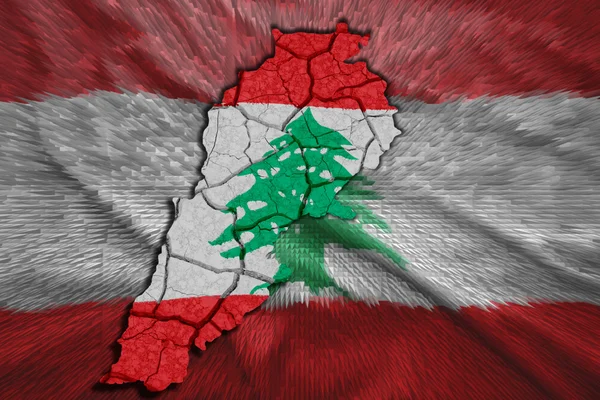 Lebanese Map — Stock Photo, Image