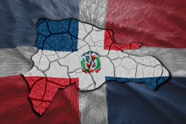 República Dominicana mapa — Foto de Stock