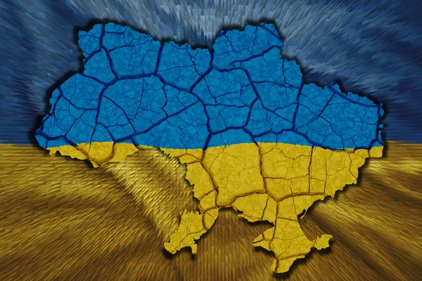 Mapa ucraniano —  Fotos de Stock
