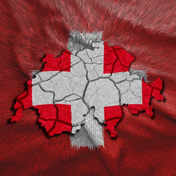 Swiss mapa — Fotografia de Stock