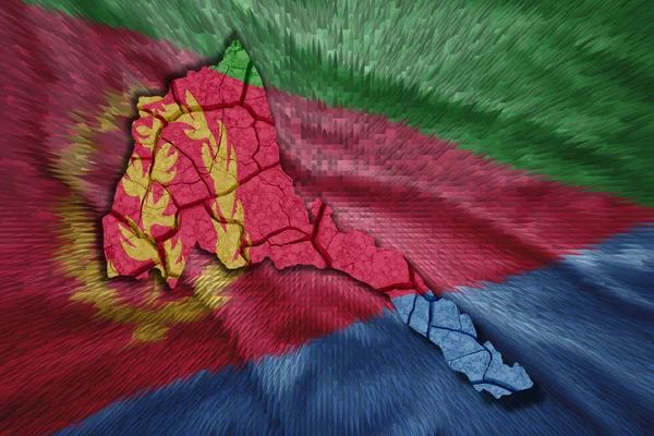 厄立特里亚地图 — 图库照片