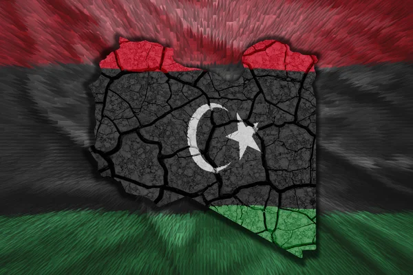 Libyan Map — Stock Photo, Image