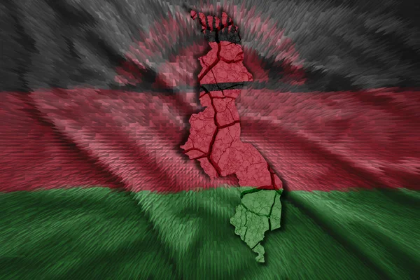 Malawi karta — Stockfoto