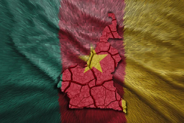 카메룬 지도 — 스톡 사진
