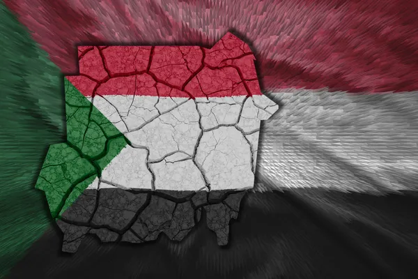 Mappa sudanese — Foto Stock