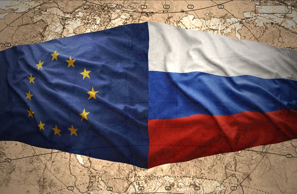 European Union and Russia — Stock Photo, Image