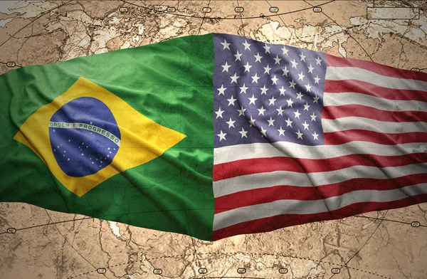 Estados Unidos de América y Brasil — Foto de Stock