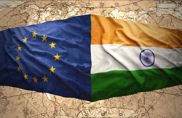European Union and India — Stock Photo, Image