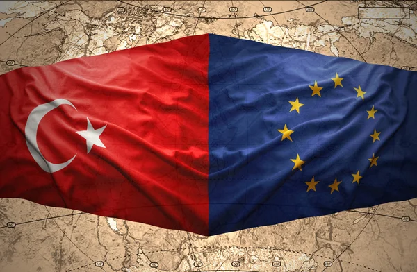 Unione europea e Turchia — Foto Stock