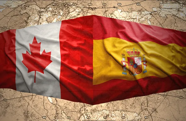 Kanada és Spanyolország — Stock Fotó
