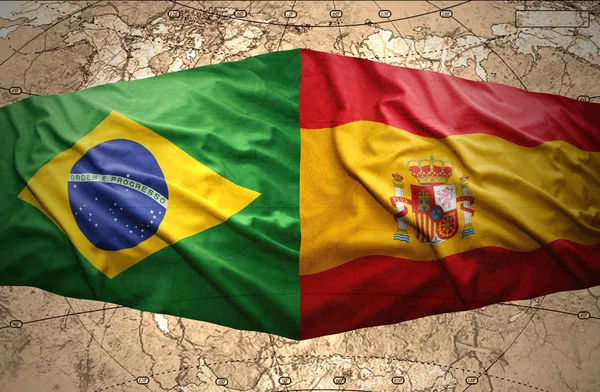Brésil et Espagne — Photo