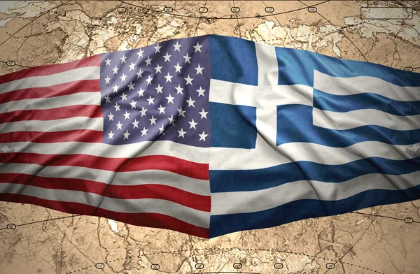 Greece and United States of America — Stock Photo, Image