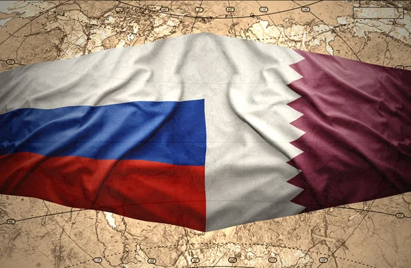 Qatar and Russia — Stock Photo, Image