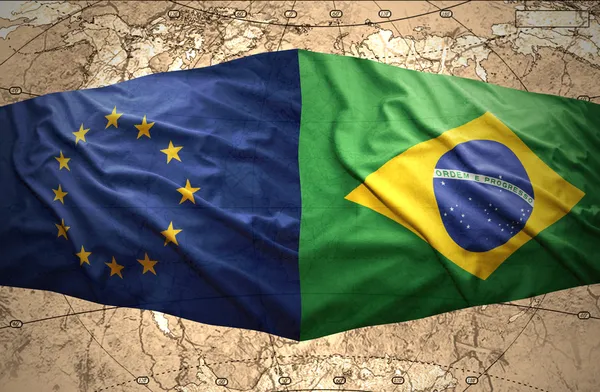 Brasil y la Unión Europea — Foto de Stock