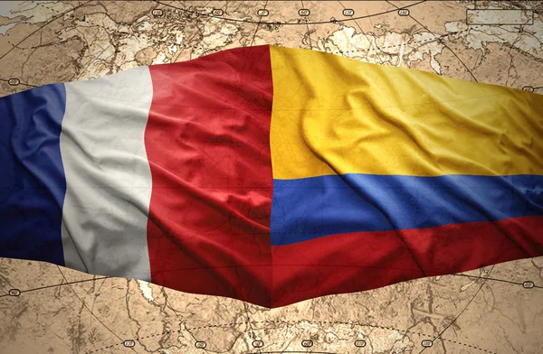 Kolumbia i Francji — Zdjęcie stockowe