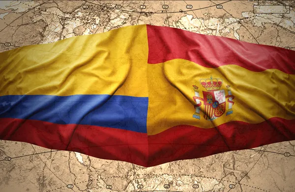 Colombia och Spanien — Stockfoto