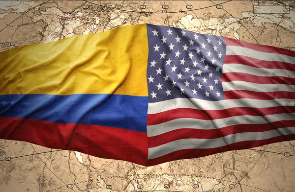 Colombia and United States of America — Stock Photo, Image