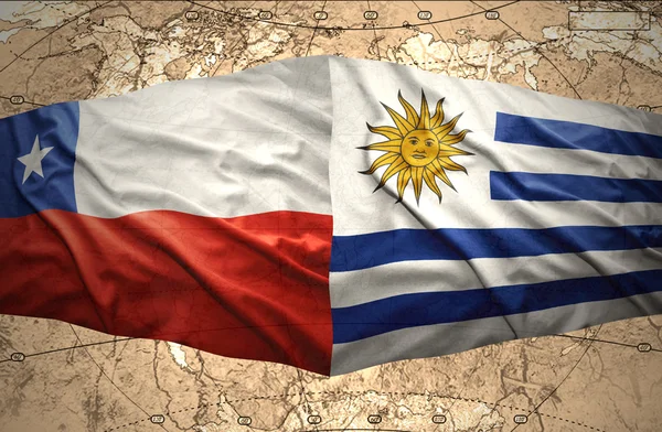 Chile och uruguay — Stockfoto