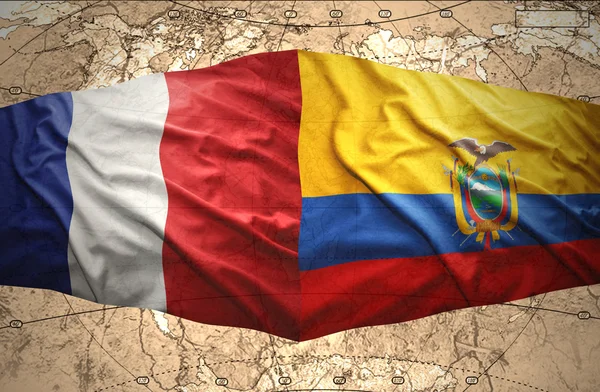 Ecuador och Frankrike — Stockfoto