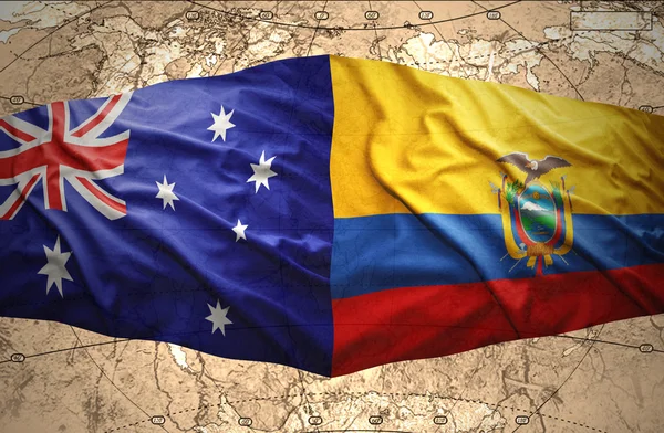 Ecuador och Australien — Stockfoto