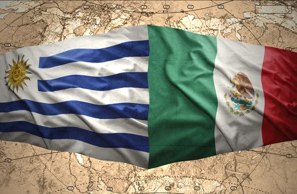 Meksyku i Urugwaju — Zdjęcie stockowe