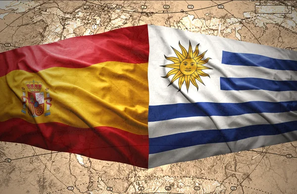 Уругвай и Испания — стоковое фото
