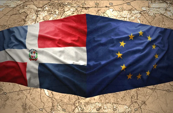 Dominican Republic and European Union — Stock Photo, Image