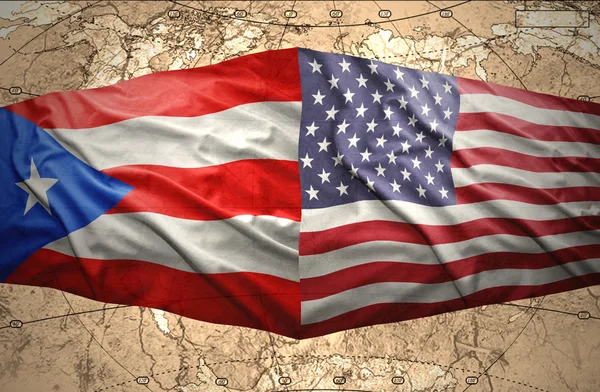 Puerto rico i Stany Zjednoczone Ameryki — Zdjęcie stockowe