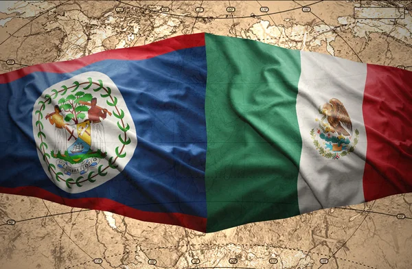 Belize och Mexiko — Stockfoto