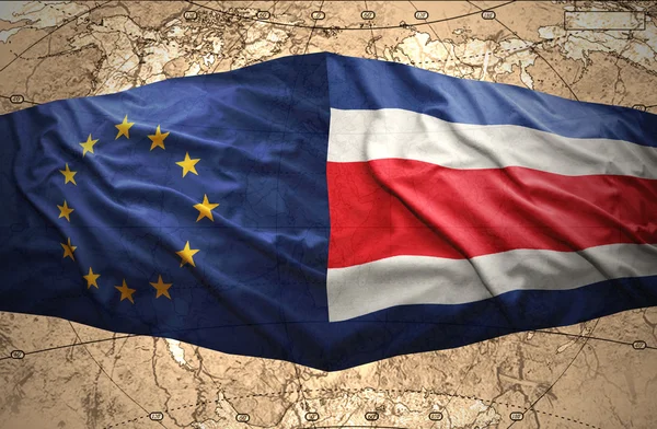 Costa Rica and European Union — Stock Photo, Image