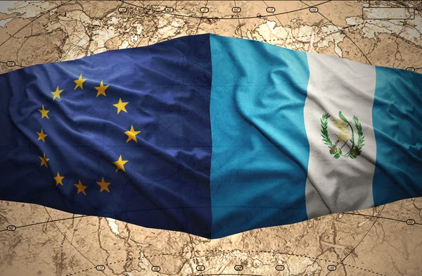 危地马拉和欧洲联盟 — 图库照片