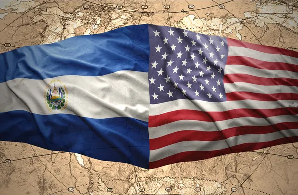 El Salvador and United States of America — Stock Photo, Image