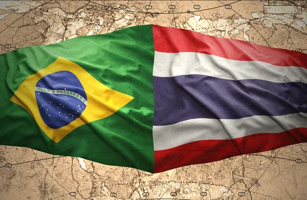Thajsko a Brazílie — Stock fotografie