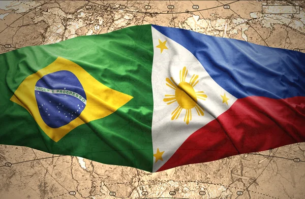 Filippinerna och Brasilien — Stockfoto