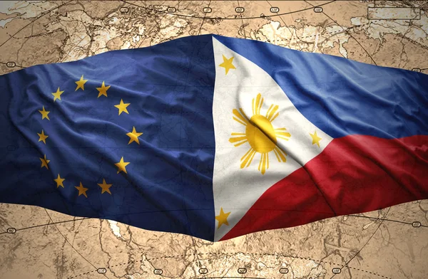 Philippines and European Union — Stock Photo, Image