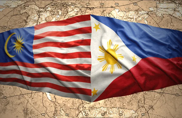 Filippinene og Malaysia – stockfoto