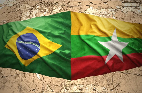 Myanmar und Brasilien — Stockfoto