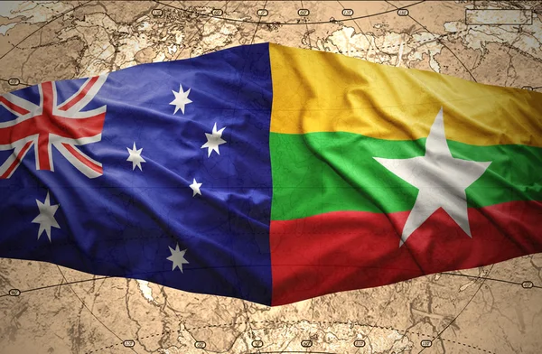 Myanmar ve Avustralya — Stok fotoğraf