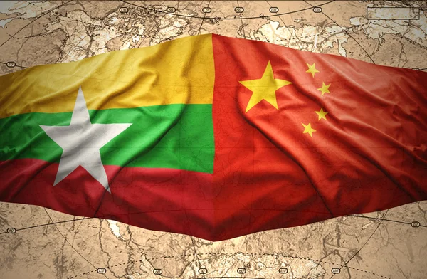 Myanmar en china — Stockfoto