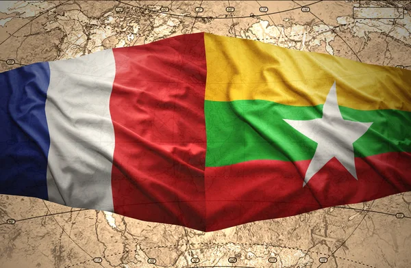 Myanmar and France — Stock Photo, Image