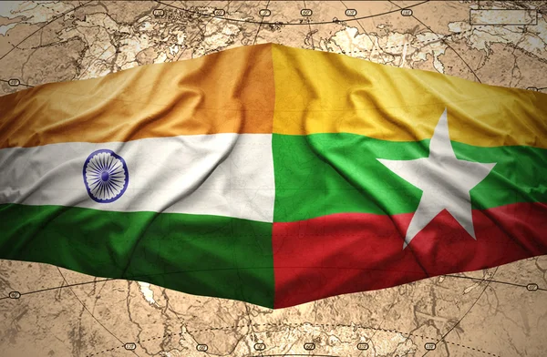 Myanmar und Indien — Stockfoto