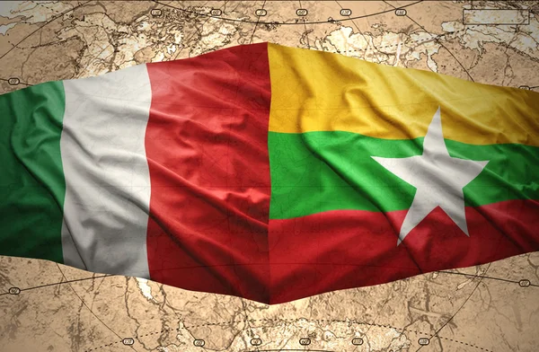 Myanmar und Italien — Stockfoto