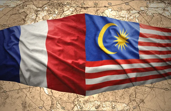 Malaysia och Frankrike — Stockfoto