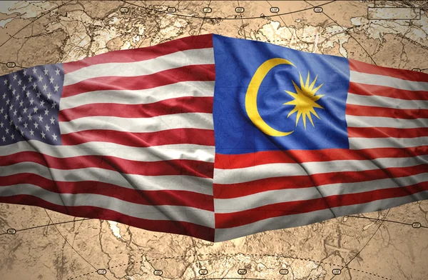 Malaysia and United States of America — Stock Photo, Image