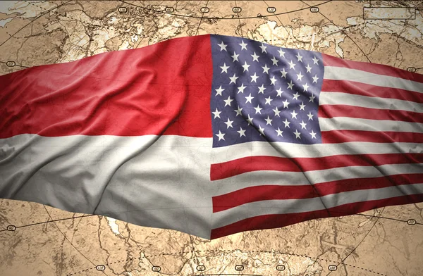 Indonesia y Estados Unidos de América — Foto de Stock