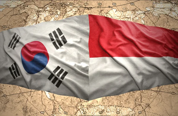 Südkorea und Indonesien — Stockfoto