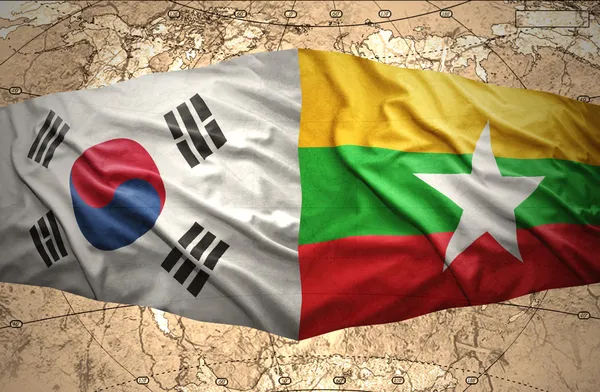 South Korea and Myanmar — Stock Photo, Image