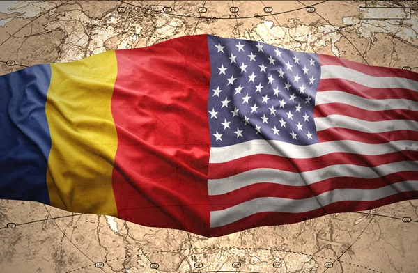 Roménia e Estados Unidos da América — Fotografia de Stock