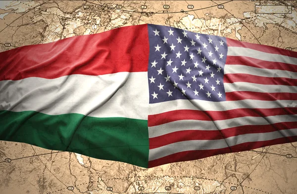 Hungary and United States of America — Stock Photo, Image